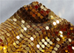 Oda Bölücü Perde Olarak Kullanılan Altın Renkli Metal Pullu Kumaş 4x4mm