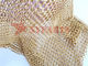 Architectural Gold Color Steel Chain Mail Metal Ring Mesh For Hotel Curtain